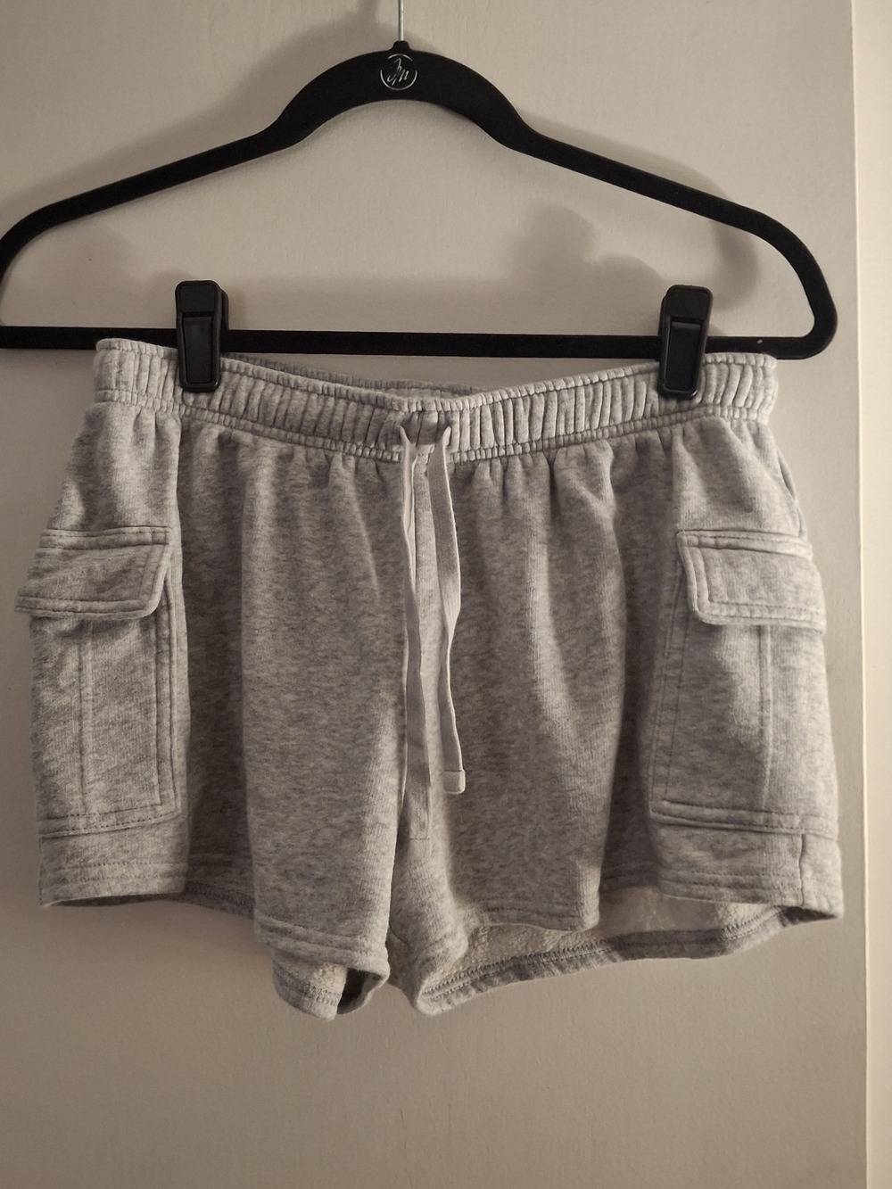 No Boundaries Gray Women's Sweat Shorts with Drawstring
